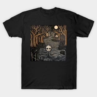 Nightmare Art Brut Drowning Woman In River T-Shirt